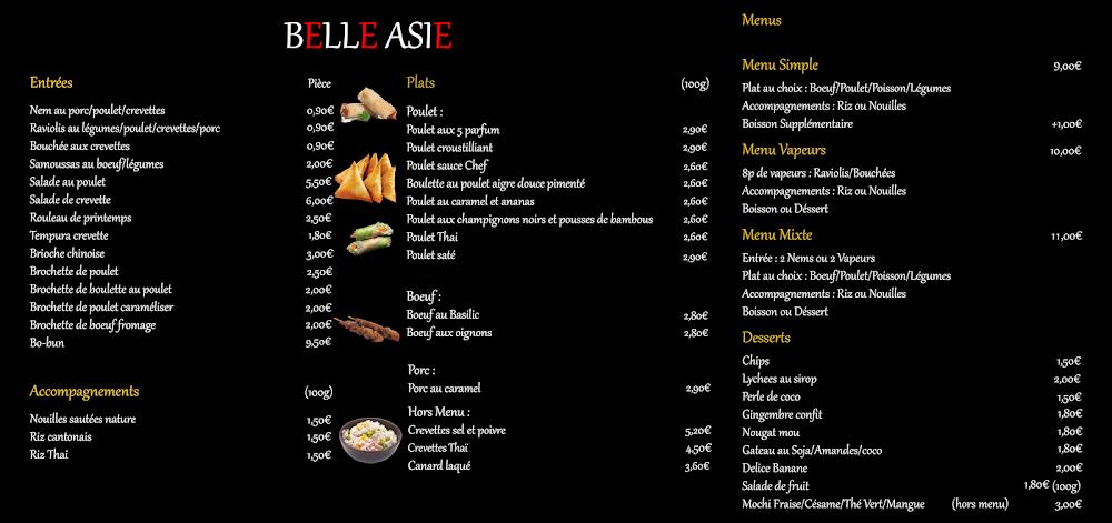 Belle Asie - Menu Image 1
